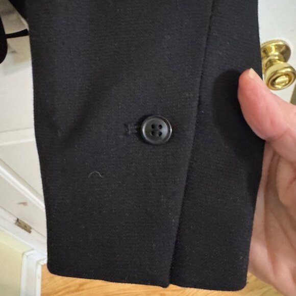 H&M Single-Breasted Fitted Notched Lapel White Lining Black Blazer Sz 8 - Picture 7 of 10